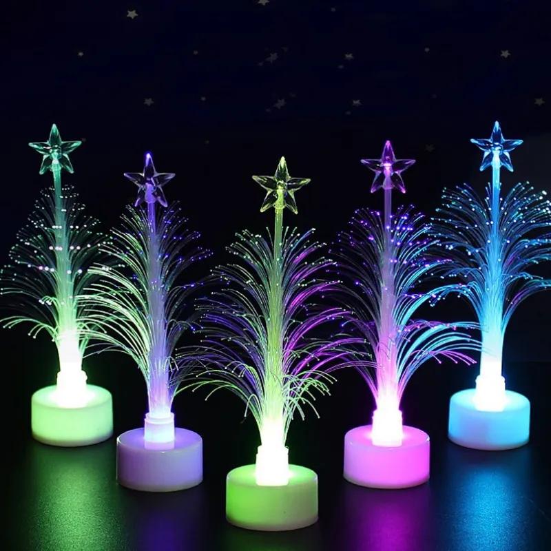 New Creative LED Colorful Christmas Tree Colorful Fiber Optic Tree Street Vendor Goods Christmas Gifts Indoor and Outdoor Scene Decoration YA137