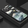 Oil painting under the moon train is suitable for iphone15promax Apple 17 mobile phone case 13 fine hole anti-drop 16 Japanese 11