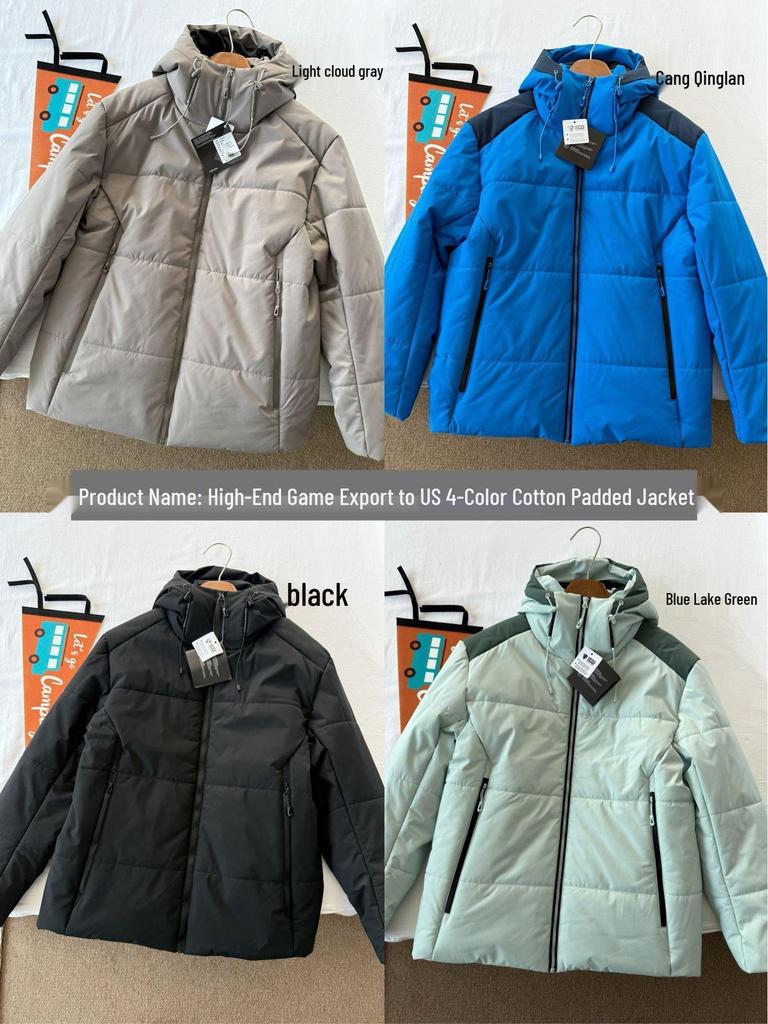 Winter Men's High-End Cotton Ski Jacket for Outdoor Warmth