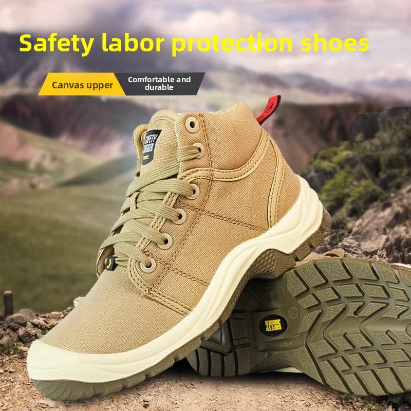 Men's Safety Shoes Insulated Working Shoes with Protection Waterproof Breathable Steel Toe Sneakers Anti Wear-resistant Static