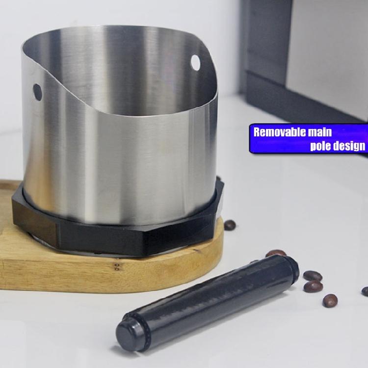 Quiet Coffee Grounds Bin Nonslip Bottom And Rubber Coated Bar For Espressos Machine Maintenance In Cafes