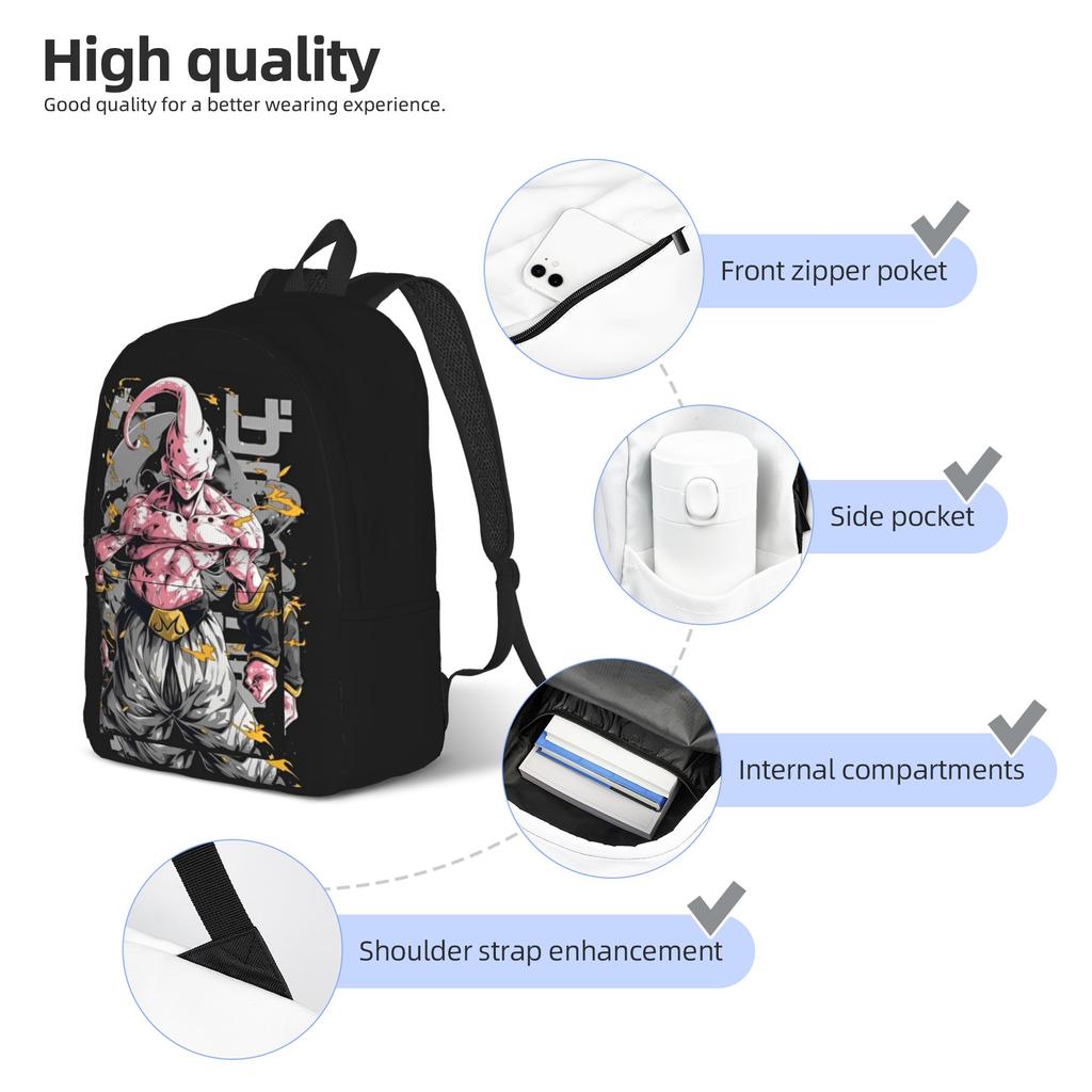 DBZ Anime Classical Backpack Outdoor Student Business Daypack for Men Women Laptop Computer Shoulder Bag