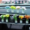Auto Innen Dekoration Auto Armaturenbrett Gadgets Schmuckstück Niedliche Simulationsblumen Vase Sakura Schleierkraut Für Mädchen Frau Amagi