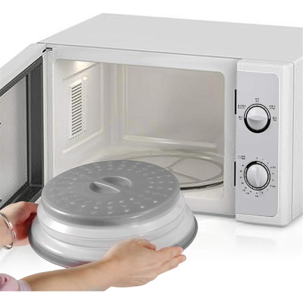 Microwave Cover with Easy Grip Handle, Collapsible Design for Space-saving Storage, Ventilation Holes for Optimal Steam Escape, Bpa Free Silicone &