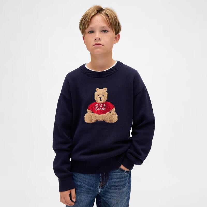 Gap Kinder-Winter-Strickpullover 2025 mit gesticktem Logo-Bären