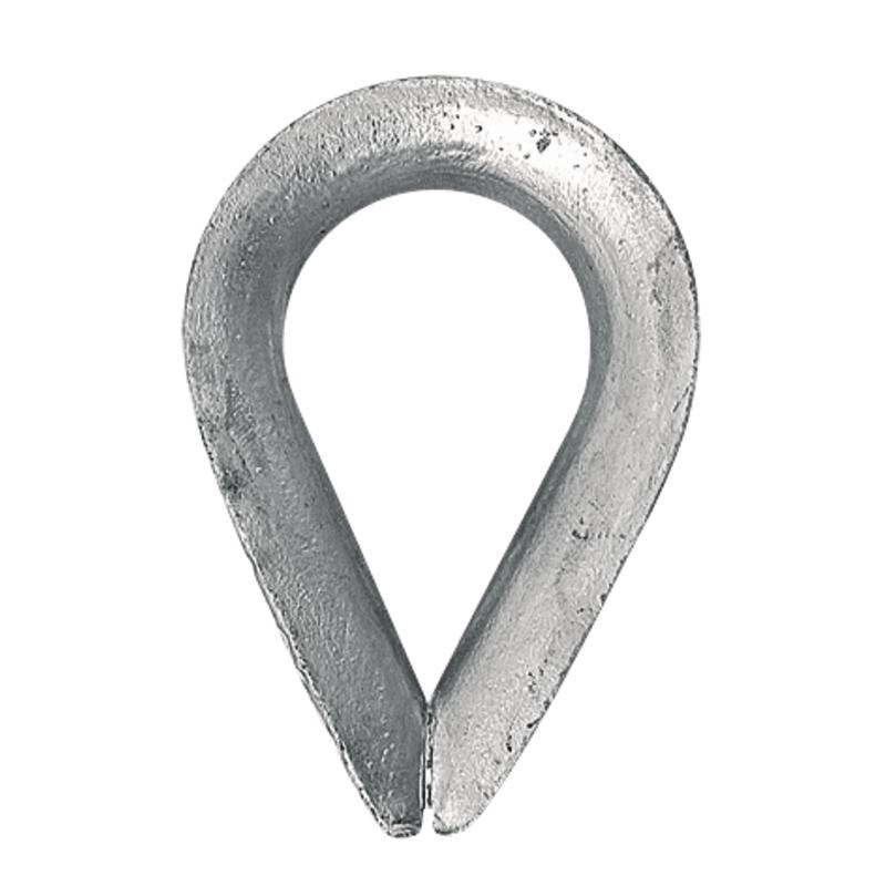 Galvanized Cockle Thimble for Steel Ropes 6 Diameter 4608400610 X 10 Pieces