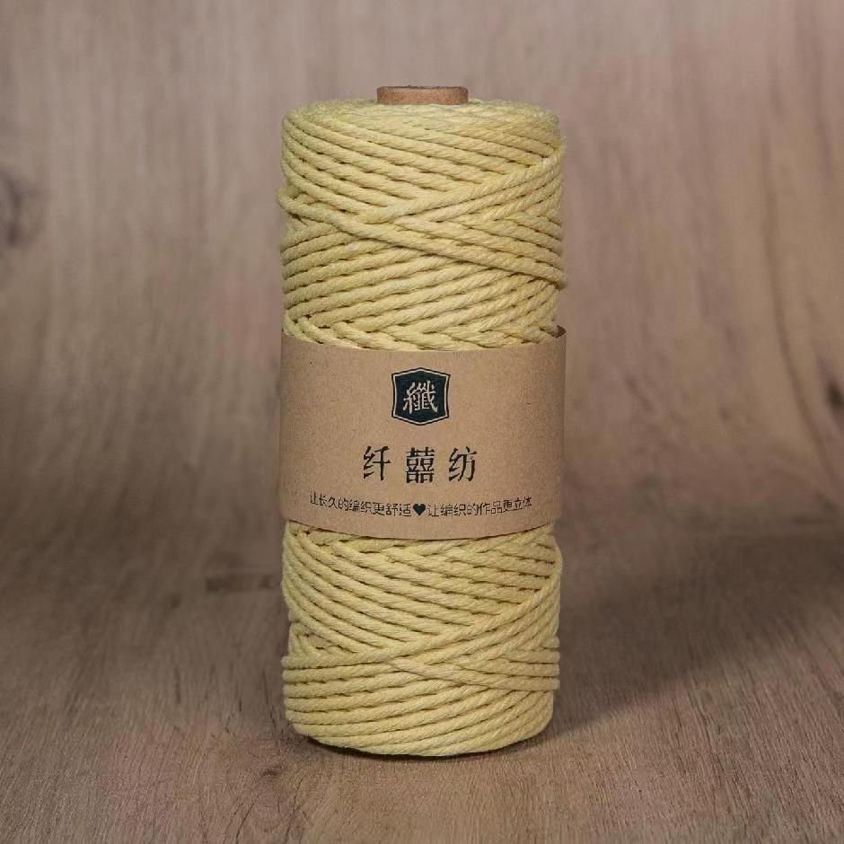 3Mm100M Colored Cotton Rope Thread Handmade Diy Bundled Woven Bag Wound Decorative Thread Tapestry Accessories Material