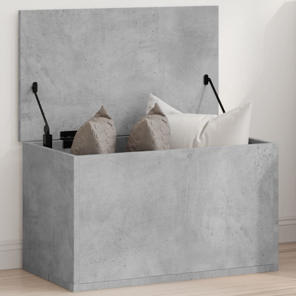 Vidaxl Skrzynia, Szarość Betonu, 60X35X35 Cm, Materiał Drewnopochodny