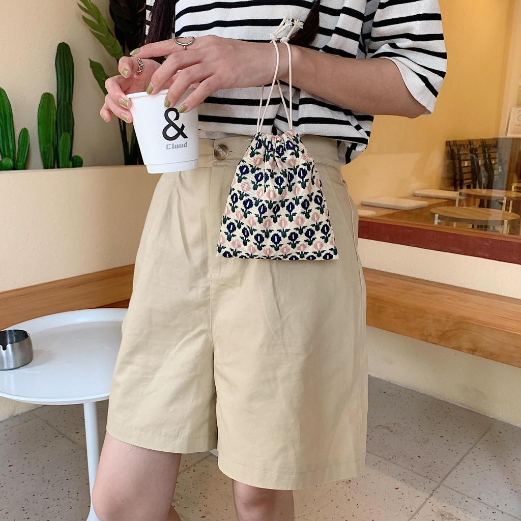 Small Cute Cartoon Drawstring Makeup & Travel Cloth Bag