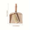 A set of small dustpan and wooden handle broom combination - suitable for cleaning sofas, tables, and small spaces