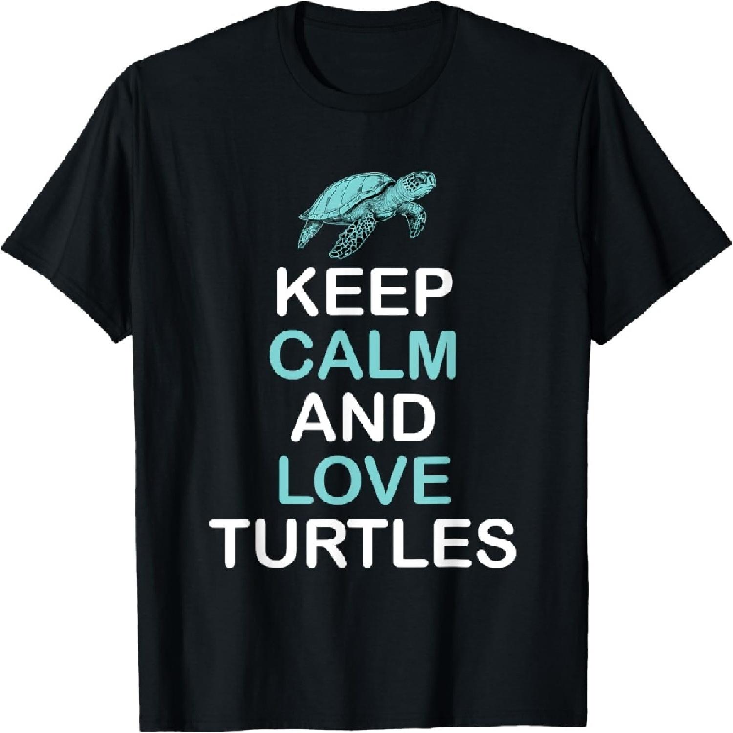 Keep Calm And Love Turtles - Sea Turtle Wildlife T-Shirt XXXXXL разноцветный