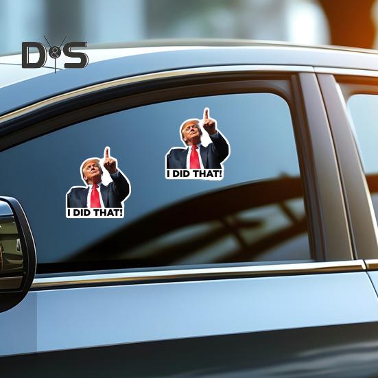 100 Stück Trump I Did That Aufkleber Lustige Zapfsäule Aufkleber Wasserdichtes Material Laptop Autofenster Trump Aufkleber