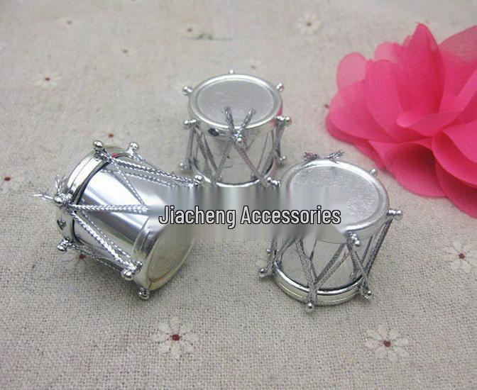 

Рождественский 3D Мини-барабан DIY Крафт Украшение, 2,5 см Small 2.5CM серебряный