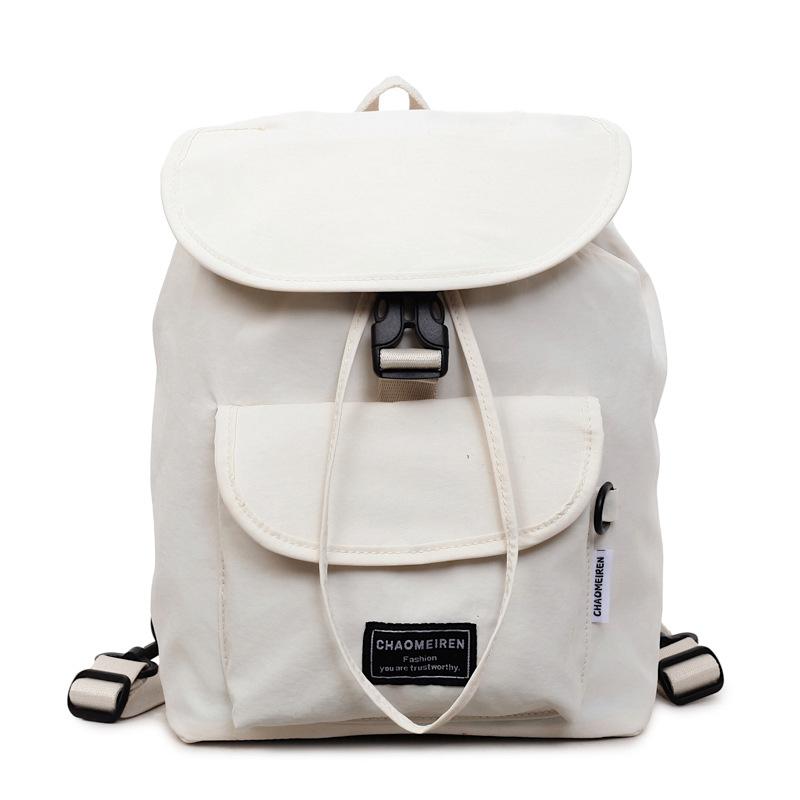 Schoolbag Korean version solid color simple backpack women's 1011 new commuter outdoor leisure versatile backpack light play bag