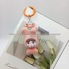 Cute Flocked Crying Rabbit Doll Keychain Figurine - DIY Resin Ornament