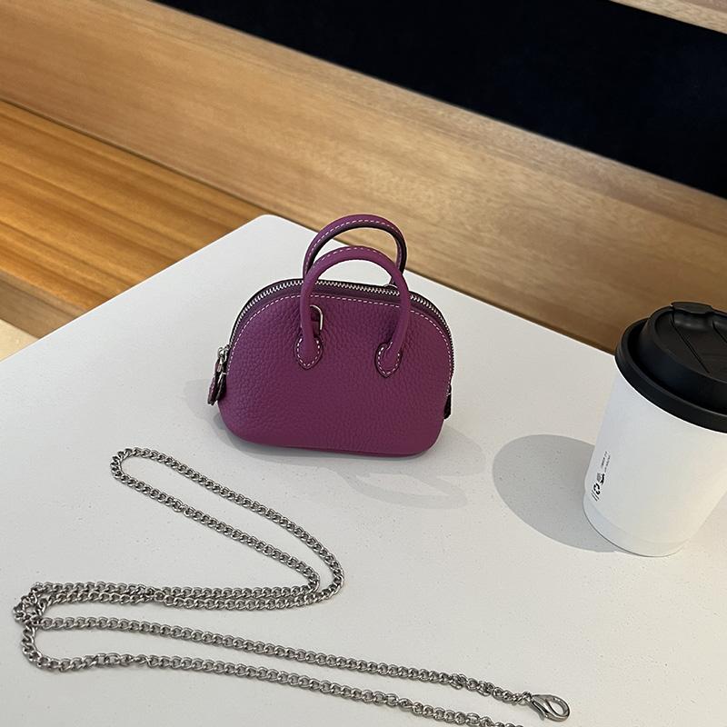 2025 Super Mini Women Crossbody Bags Genuine Leather Handbag Small Chains Shoulder Bag For Ladies First Layer Of Cowhide Shell Bag