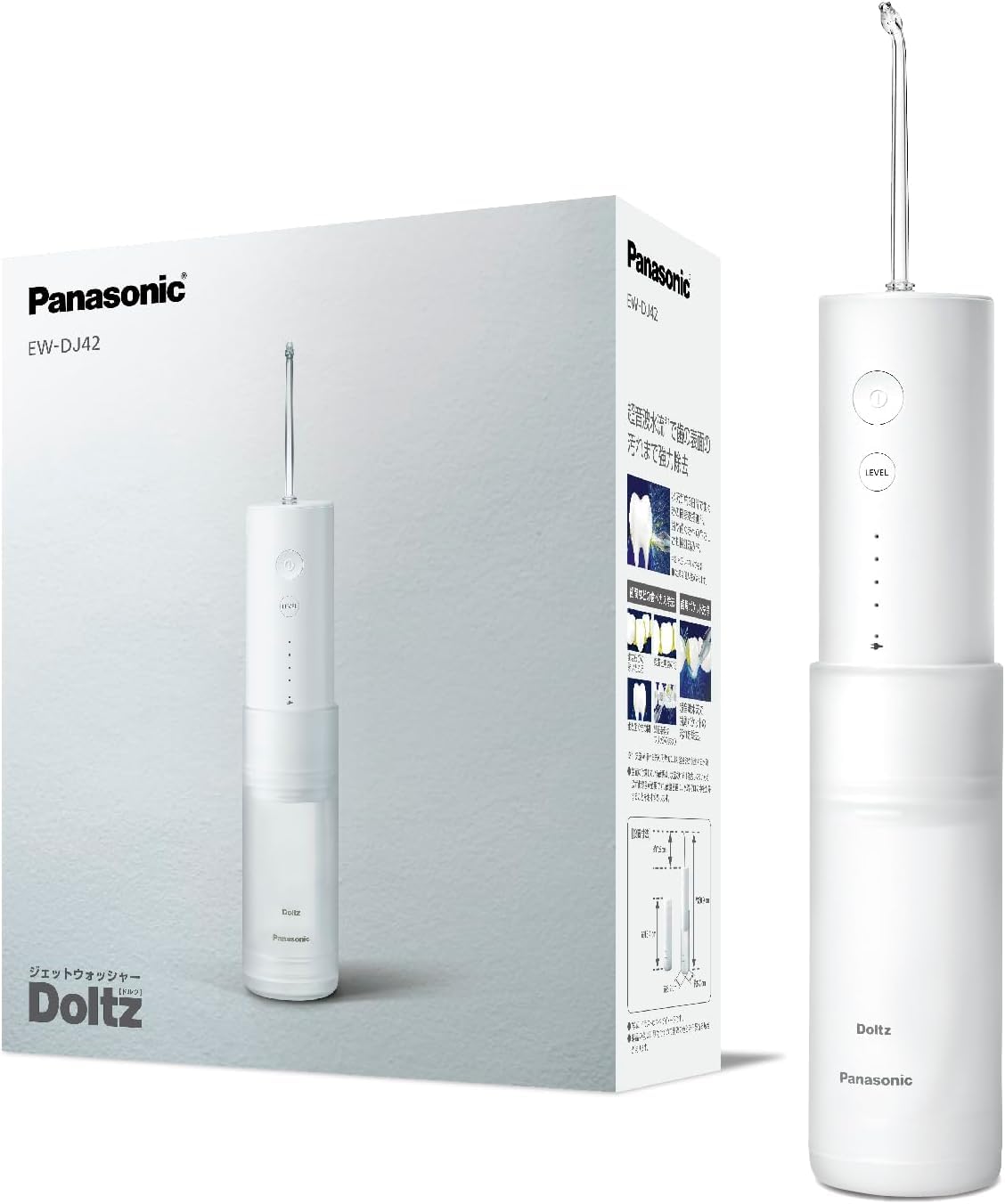 Panasonic Oral Irrigator Jet Washer Doltz Ultrasonic Water Stream Waterproof Portable Model White EW-DJ42-W белый