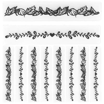 10 Peças Pastas de Emboss de Plástico Modelo Embossado DIY Confecção de Cartões Scrapbooking Ferramenta de Artesanato de Papel