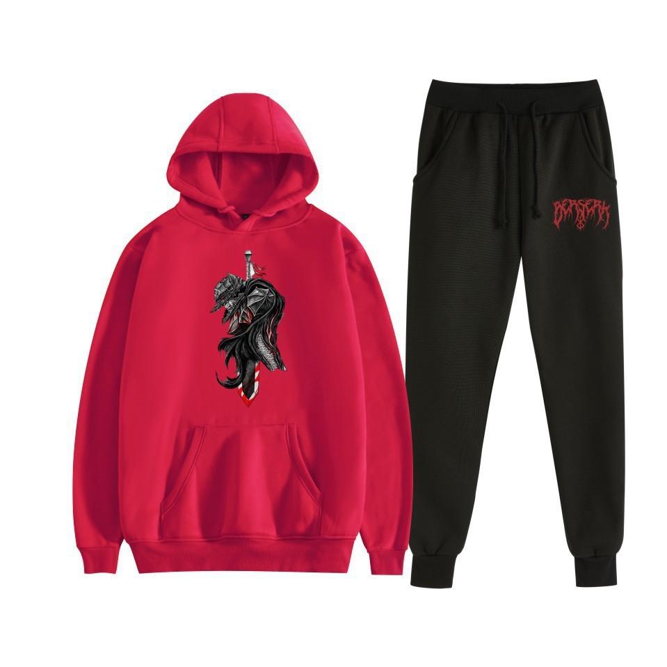 Sword wind legend Berserk new animation fleece loose men's and women's hooded sweater set hoodie