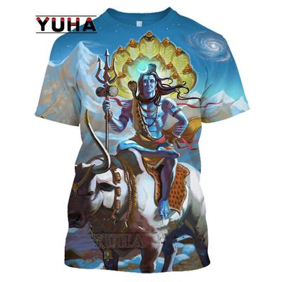 India God Of Destruction Shiva Lord T Shirt 3D Print Unisex Top Summer Men's Women Hip Hop Harajuku Streetwear Tee