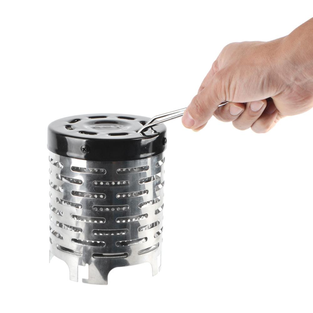 Outdoor Camping Mini Heater Portable Stainless Steel Tent Heating Cover with Handle Warming Stove Cover
