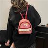 Contrast Color Backpack Bag Women's Bag New Trendy Niche Design High-end Bow Small Backpack