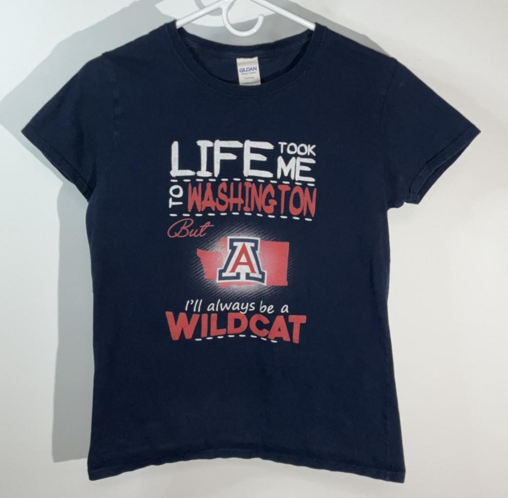 Arizona Wildcats Short Sleeve T-Shirt Women s Medium Blue XXXXL