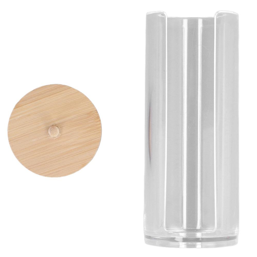 PS Makeup Cotton Swabs Holder Transparent Cosmetic Pads Container Cotton Rounds Holder  Bathroom