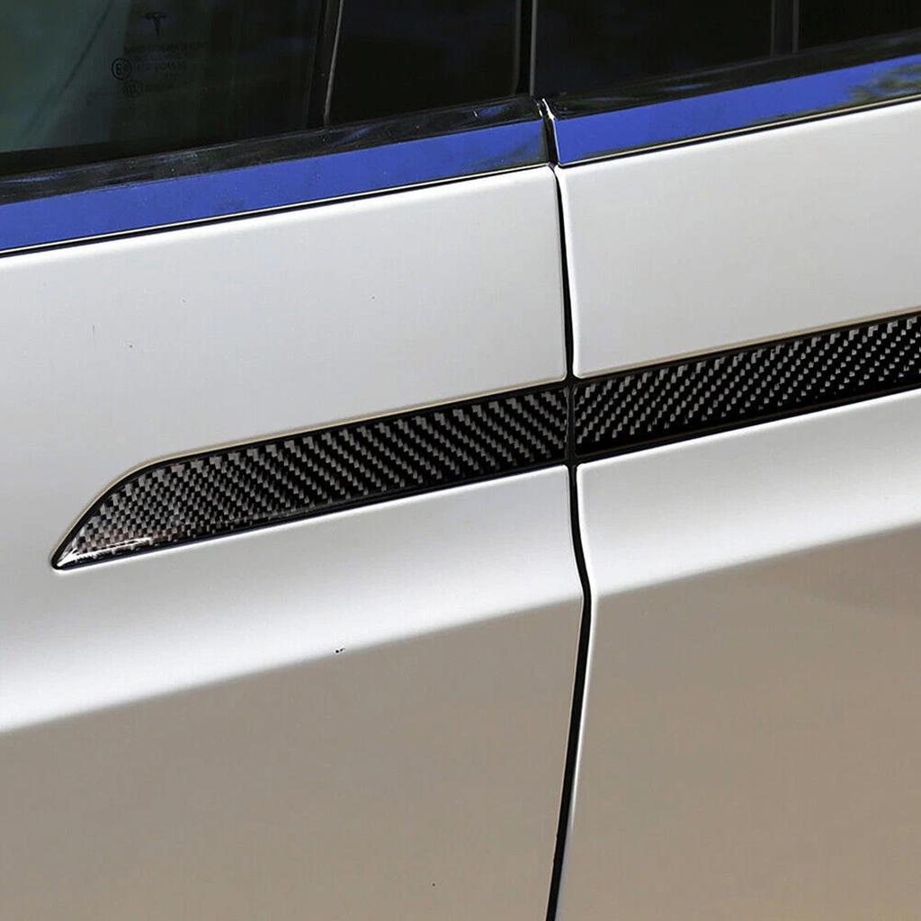 For Tesla Model X 2014-2026 Soft Carbon Fiber Car Exterior Door Handle Cover Trim Panel Sticker Car Protection Accessories