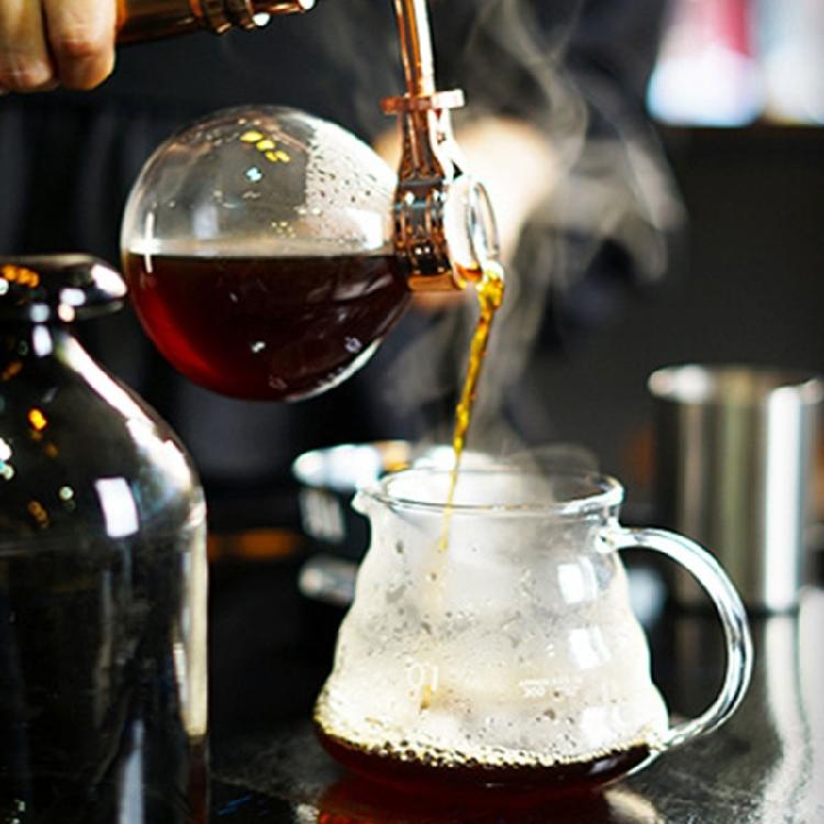 Caffettiera Sifone in Vetro Inclusi Sistemi di Estrazione Sottovuoto Manico in Legno Robusta Costruzione Resistente al Calore Per Case Caffetterie Preparazione Caffè Tè Bevande Fredde