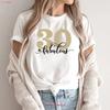 30 And Fabulous Birthday Unisex T Shirt For Ladies 30th B Day Gift Vintage Stylish Comfortable Versatile Stretched
