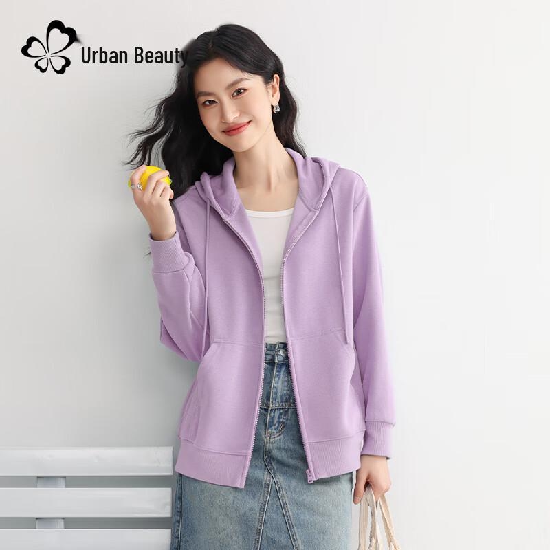 Women's Casual Hooded Zip-Up Sweatshirt Jacket