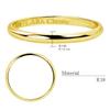 [Lara Christie] Gold Ring, K18 Yellow Gold, Rounded Design, Wedding Ring, Size 17, lr106-0001-yg-17