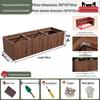 Carbonized Wood Outdoor Planter Box – Antiseptic Rectangular Flower Trough for Home, Courtyard, or Balcony.