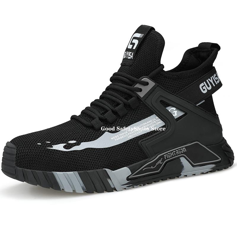 Stivali da Uomo Stivali da Lavoro di Sicurezza Anti-schiacciamento Anti-perforazione Scarpe da Ginnastica da Lavoro Scarpe di Sicurezza Uomo Donna Scarpe da Lavoro Stivali da Lavoro Indistruttibili