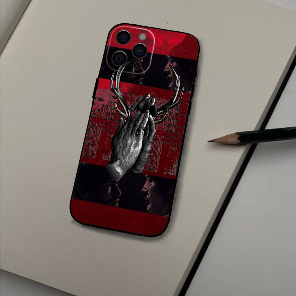Mads M-Mikkelsen H-Hannibal Handyhülle Für iPhone 17 16 15 14 13 12 Max Plus Silikon Schwarze Hülle