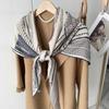 130*130cm 30% Seide +70% Wolle Schal Retro Vintage Luxuriös Weich Stola Groß Warm Winter Wickeltuch für Damen