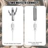 #046P 4pcs 90 Degree Grease Needle Fitting Set (Silver)