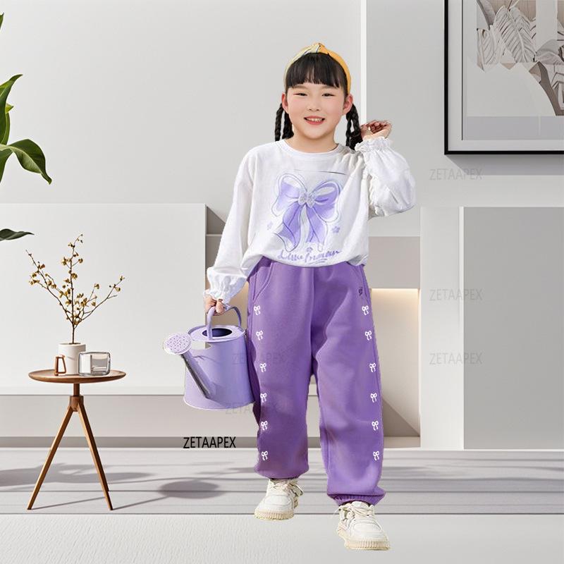Plus Size High-Waisted Children's Sports Pants - 2025 New Style Loose Fit Long Sweatpants