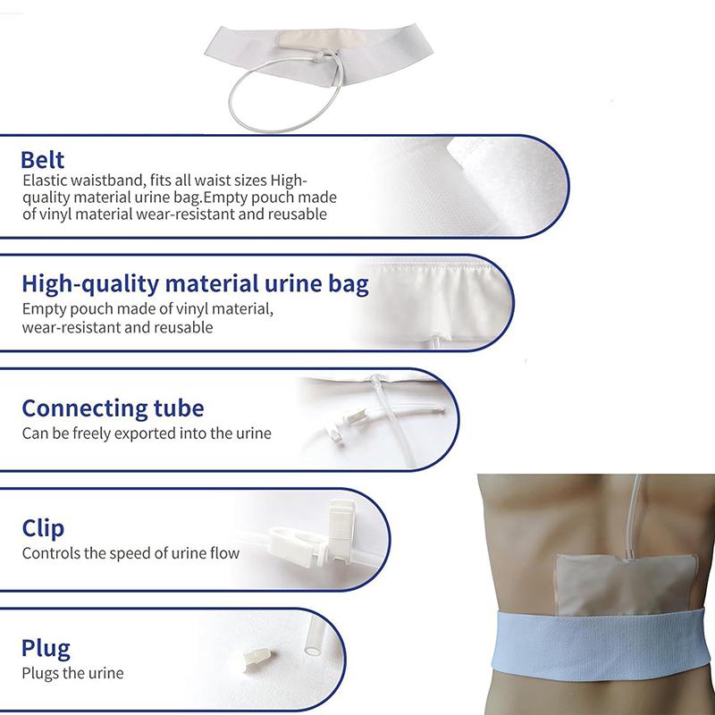 1 Set Urine Test Complete Kit With Adjustable Belt And Temperature Test Strips Silicone Funnel Urine Test Kit For Hospital Home