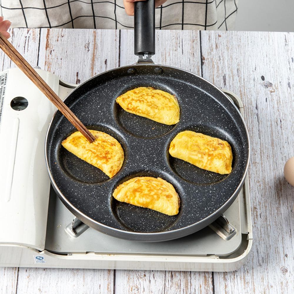 Round Breakfast Egg Pan 4 Hole Egg Frying Pan Durable Egg Ham Pans  Restaurant