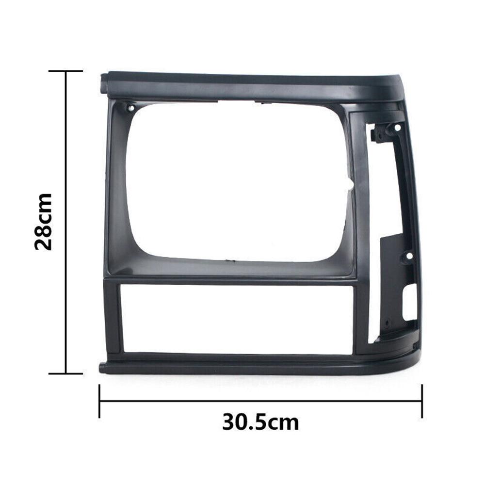 2KS Černý rámeček světlometu pro Jeep Cherokee Comanche Pickup Truck 1991-1996