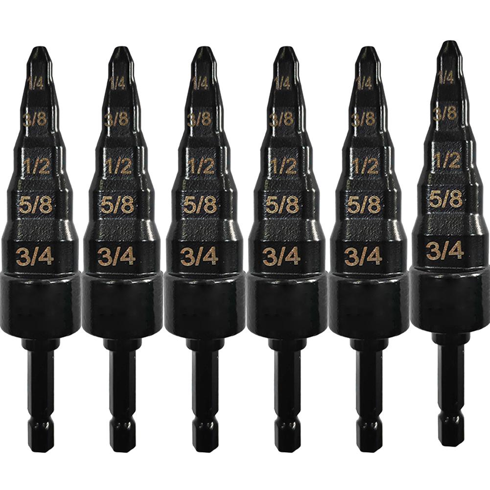 5 In 1 Air Conditioner Copper Pipe Expander Swaging Drill Bit Set Swage Tube Expander Soft Copper Tubing Tools or HVAC Repair