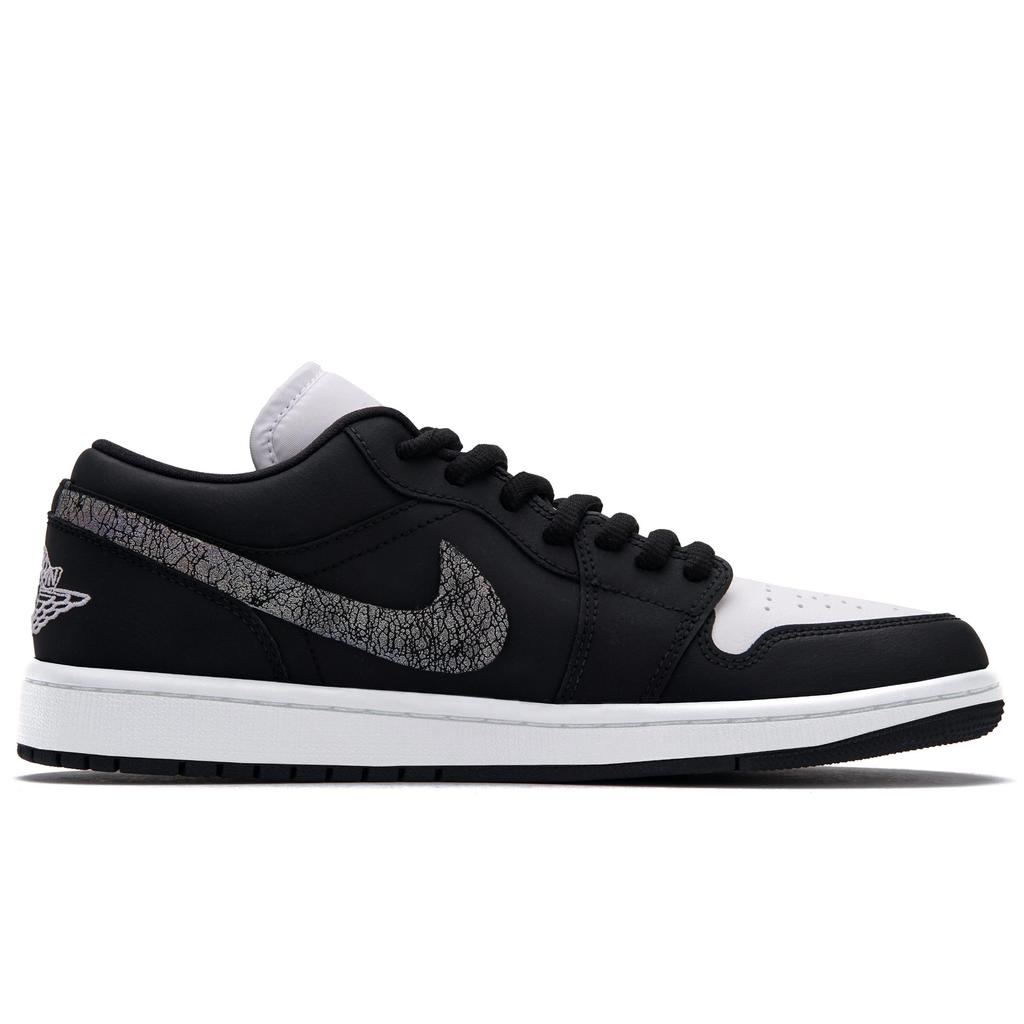 Jordan Air Jordan 1 Abrasion Resistant Low top Vintage Basketball Shoes Unisex Black White DC0774-101(Team734-2.0)