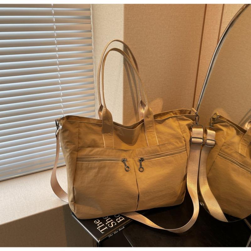 

Canvas bag women s large-capacity new summer versatile messenger bag casual college student commuting tote bag хаки