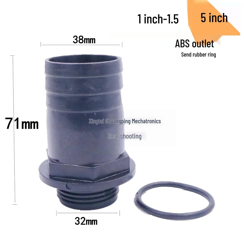 Thickened Plastic Male Thread Hose Adapter, 4-Inch To 1.5-Inch, for Water Pump Connections