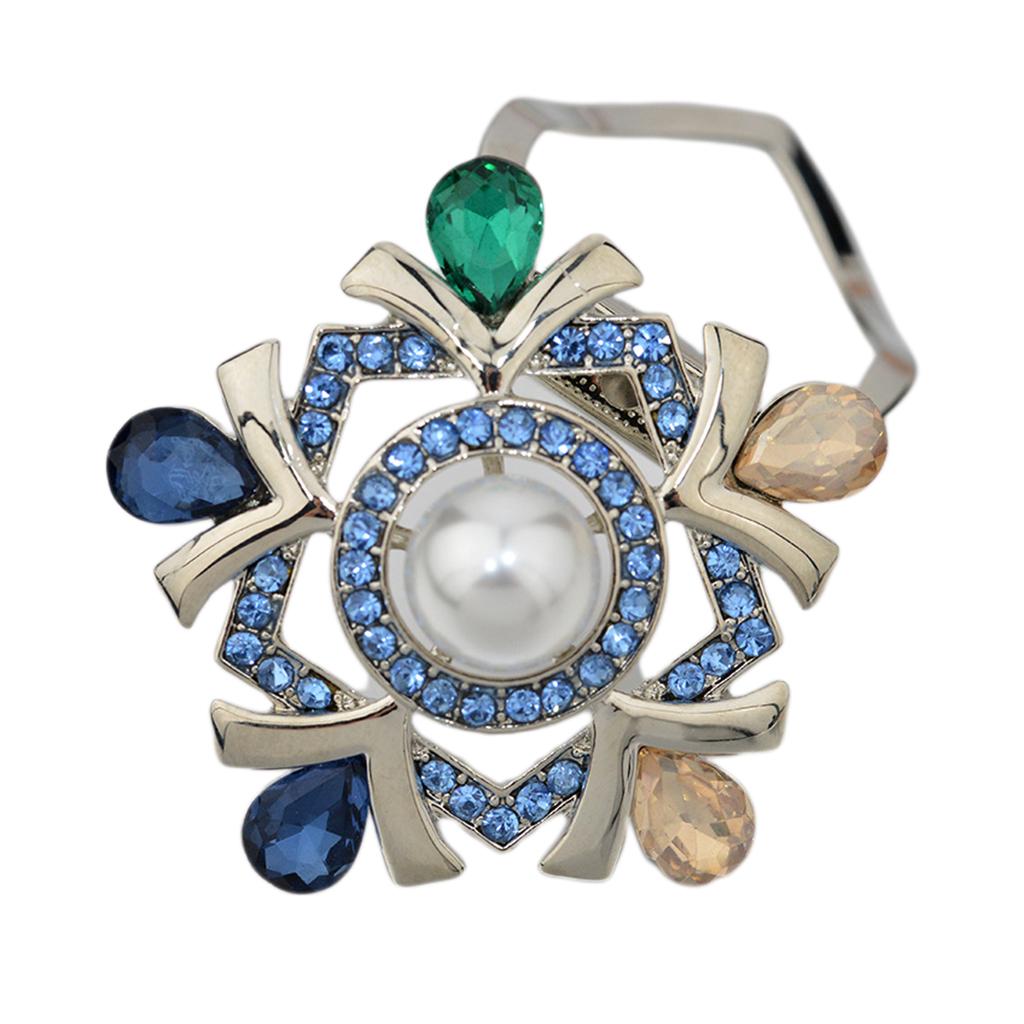 Satın alın Rhinestone Crystal Safety Pin Brooch Flower Pearl Scarf Gown