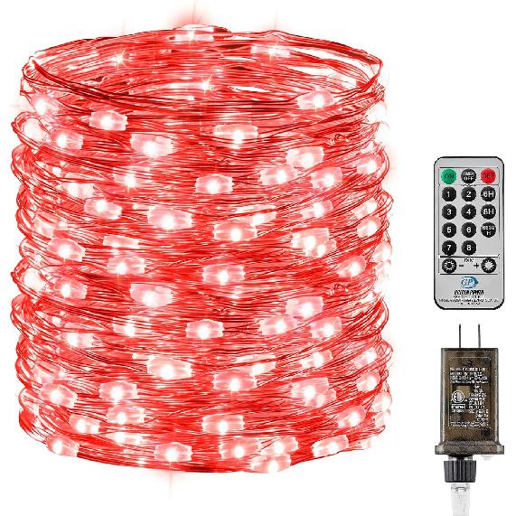 Minetom Fairy Lights with Remote, 66 Feet 200 Led Firefly String Lights Plug in for Bedroom Home Wall Ceiling Christmas Tree Wreath Craft Wedding