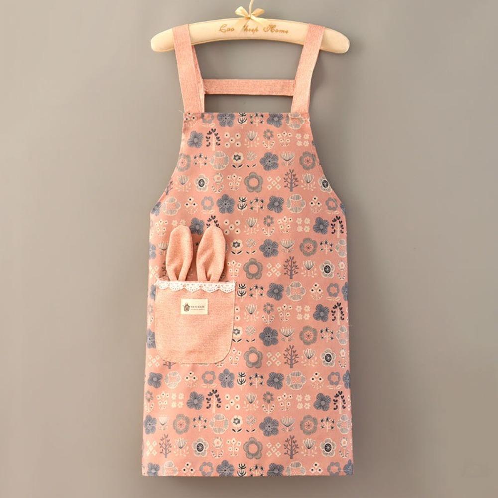 Cotton Cooking Apron Cute Plants Pattern Household Apron New Baking Overalls  Kitchen Accessories