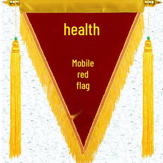 Flowing Red Banner: Custom Kindergarten, School & Company Award Pennant